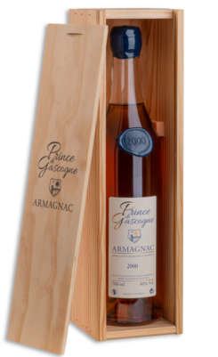 PRINCE DE GASCOGNE Armagnac 2000 su medine dėžute