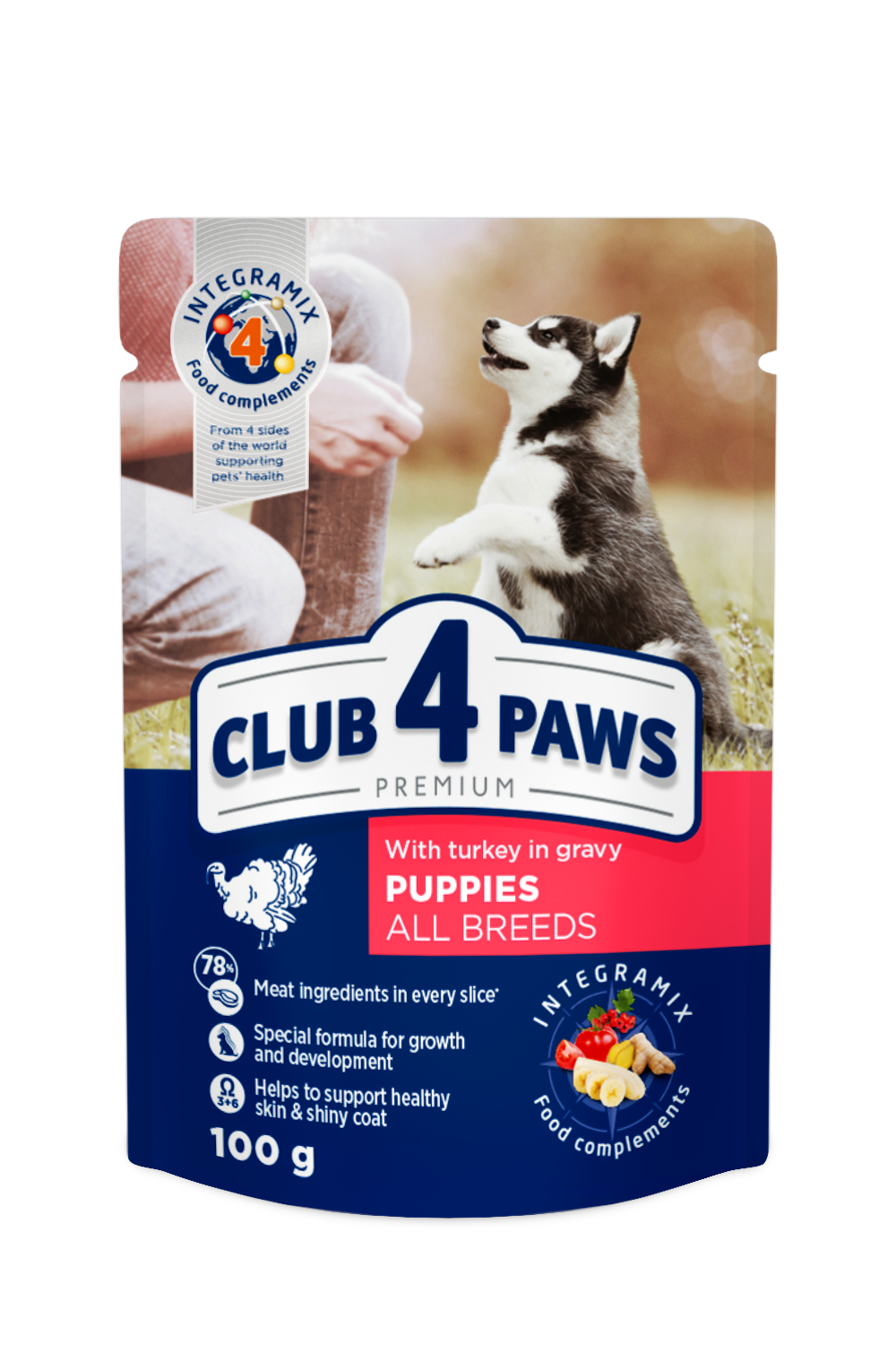 C4P šuniukams, su kalakutiena, padaže