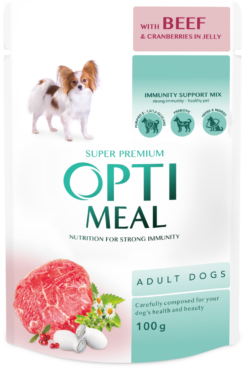 OPTIMEAL jautiena su spanguolėmis, drebučiuose