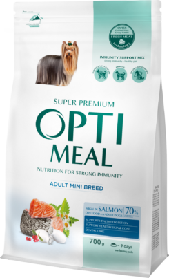 OPTIMEAL mažų veislių, lašiša, sausas