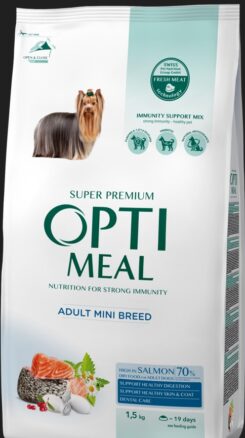 OPTIMEAL mažų veislių, lašiša, sausas