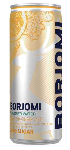 BORJOMI FLAVORED WATER gaz. stalo vanduo citrusinių vaisių-imbiero skonio
