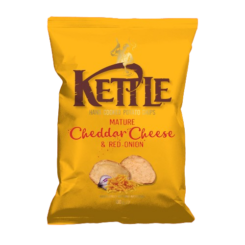 KETTLE CHIPS Cheddar and red onion