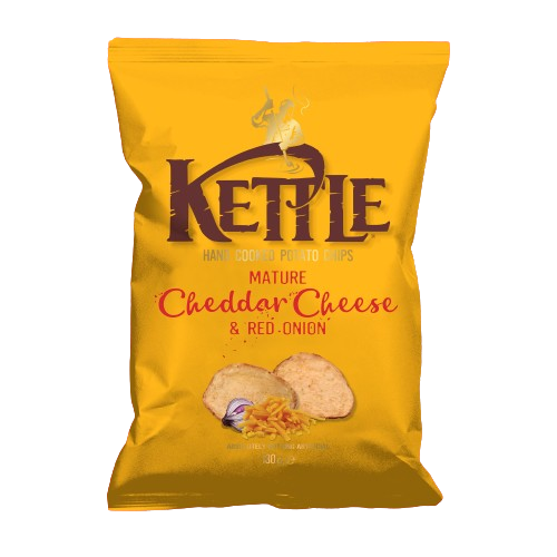 KETTLE CHIPS Cheddar and red onion