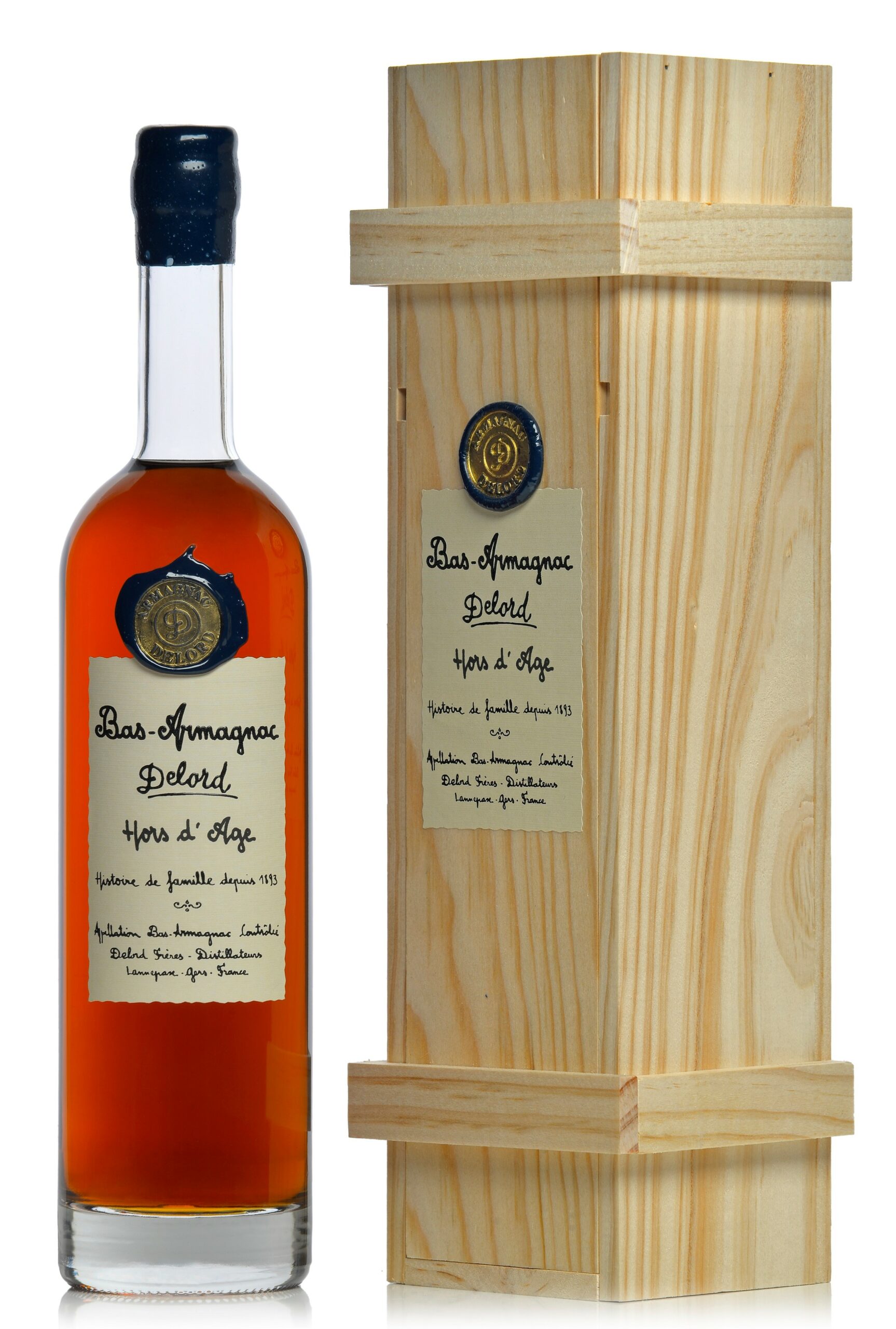 DELORD Bas Armagnac Hors d'age medinėje dėžutėje