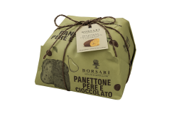 BORSARI Panettone su juoduoju šokoladu ir kriaušių kremu