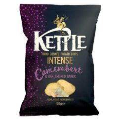 KETTLE CHIPS Intense Camembert and oak smoked garlic