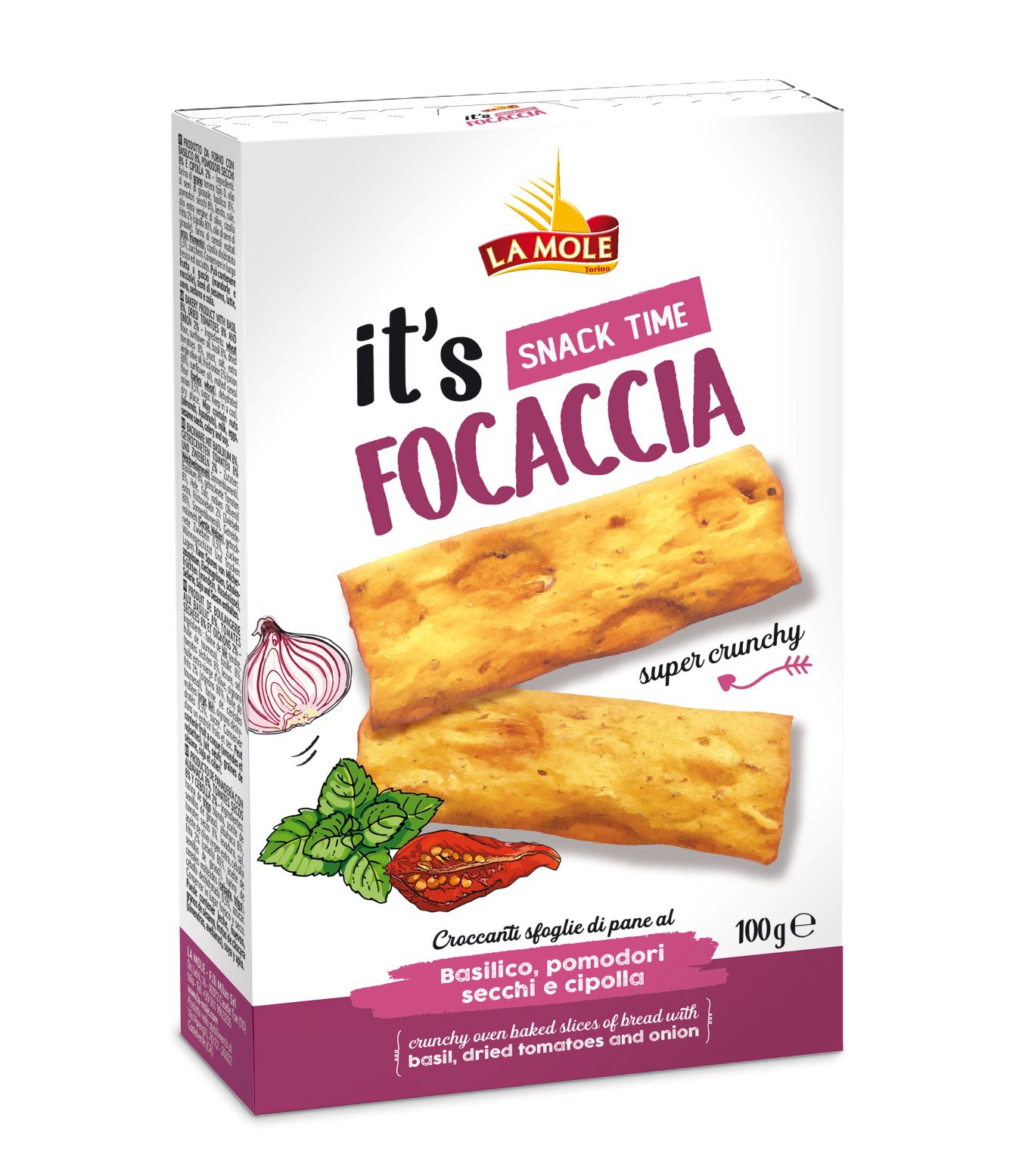 LA MOLE Focaccia su svogūnais ir pomidorais