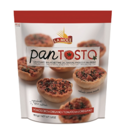 PANTOSTO Skrudintos duonelės su pomidoriais ir raudonėliu