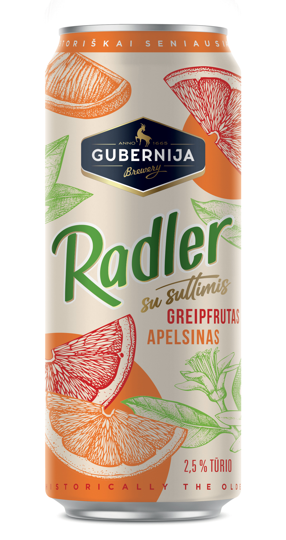 GUBERNIJA Radler greipfrutas apelsinas