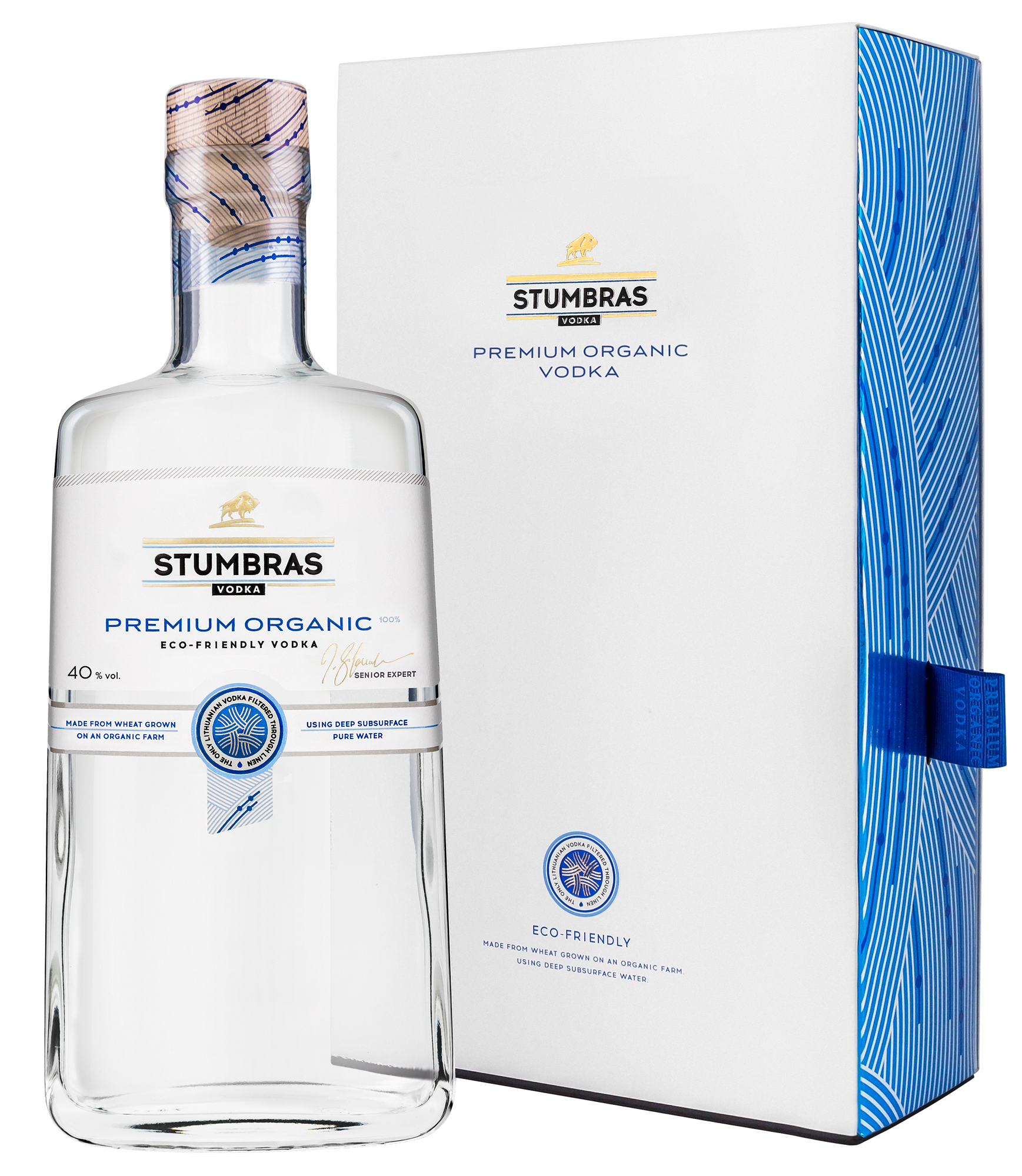 STUMBRAS VODKA Premium Organic dėžutėje ECO
